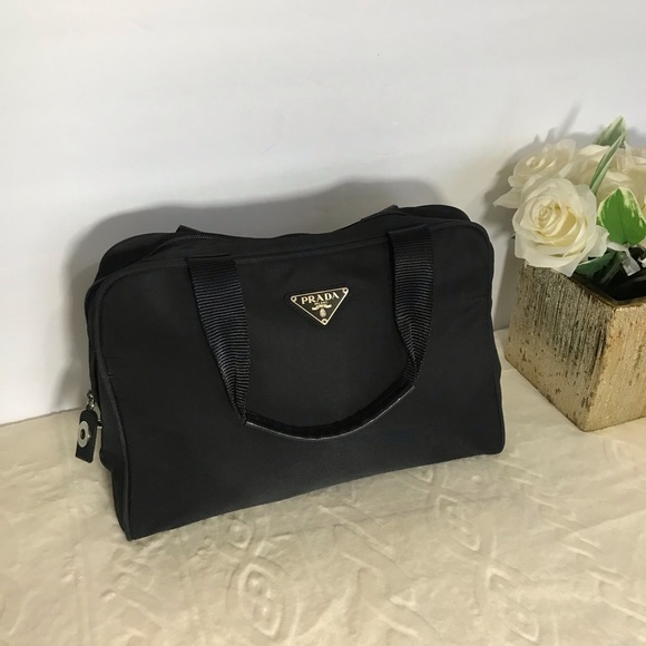 Prada Handbags - 100% Auth PRADA Black Nylon Shoulder Bag Purse EUC